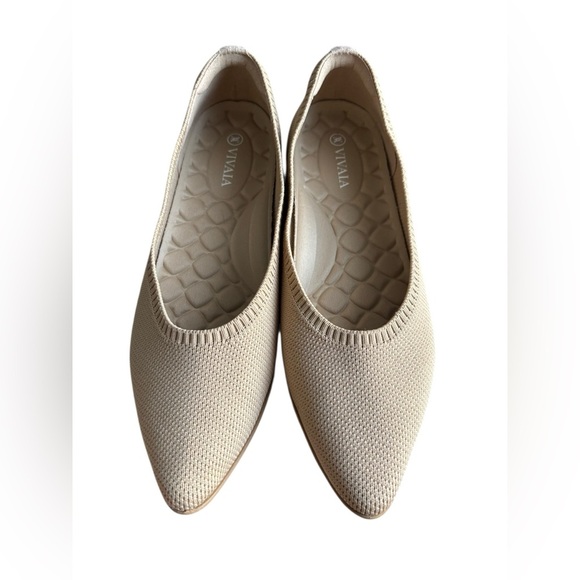 Vavaia Aria walker pointed toe ballet flats-in color nude size size 39/US8 - Picture 2 of 8
